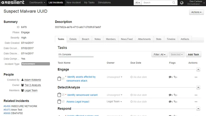 ibm resilient soar playbooks dinamicos